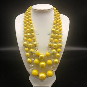 Luxury Handmade New Designs Jewelry Fashion Summer Holiday Women Resin Wood Beads <b>Necklace</b> for Women Fashion - Product Image 3