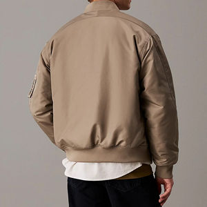 Nueva Chaqueta Bomber de Invierno para Hombre, Informal, de una Pieza, con Forro Polar Estándar, Cuello Alto, Logotipo Frontal, Servicio de Personalización, Envíos Rápidos - Product Image 3