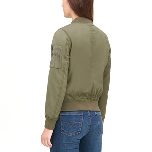 High Quality Custom Plus Size Coated <b>Thin</b> Satin Women's Varsity <b>Jacket</b> Casual <b>Waterproof</b> Lightweight Windbreaker Autumn Season - Product Image 6