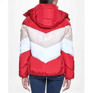 Chaqueta acolchada recortada de moda para mujer piel de oveja de alta calidad Color personalizado transpirable manga larga lona algodón - Product Image 2