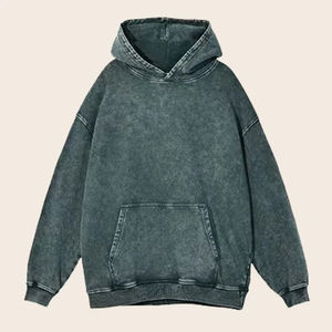 100% coton hommes surdimensionné lavage à l'acide pull à capuche Vintage Streetwear sweat pour hommes hiver Couples à capuche pour hommes - Product Image 2