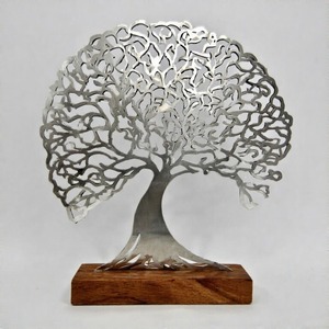 AuraBranch EternaBloom escultura de árbol de metal decorativa hecha a mano para el hogar y la Oficina - Product Image 4