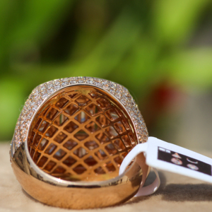 Ced Brilliant Cut Melee Moissanite Anillo para hombre Plata de ley Chapado en rodio Pave Ajuste Hip Hop Joyería KSQUAREGEMS Venta al por mayor - Product Image 3