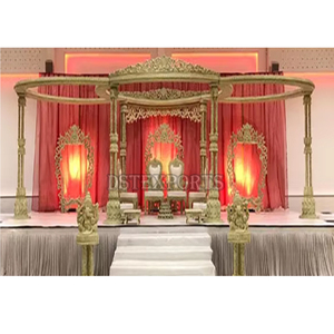 มณฑปงานแต่งงานไม้แบบราชวัง  แบบกำหนดเองสำหรับจัดงานแต่งงานกลางแจ้ง  มณฑปไม้แกะสลักลายมงกุฎ  วิอร์จิเนีย - Product Image 1