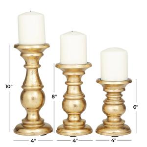 Bougeoir en bois doré de qualité supérieure pour la décoration de la maison pour les mariages et les événements de Noël - Product Image 4