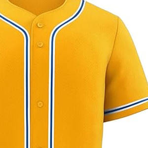 Uniforme de baseball noir pur avec broderie personnalisée Chemise de softball vierge Maillot de baseball personnalisé pour homme - Product Image 3