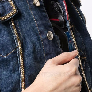 Chaqueta vaquera a prueba de viento de algodón 100% de alta calidad para mujer, cuello vuelto, talla grande, secado rápido, transpirable, acabado ligero - Product Image 5