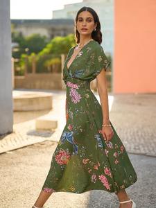 Vestido Mini de Algodón Tejido a Mano Estilo Boho con Estampado Floral Natural Personalizado para Verano, Regalo para Novia, Boda, Luna de Miel - Product Image 2