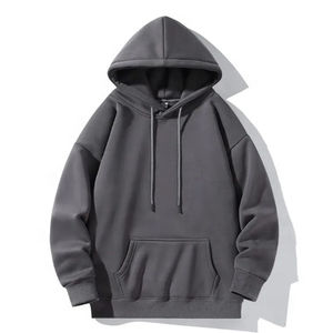 Sweat à capuche pull-over 100% coton pour hommes avec logo personnalisé et épaules amples, sweats à capuche fabriqués par des professionnels au meilleur prix - Product Image 4