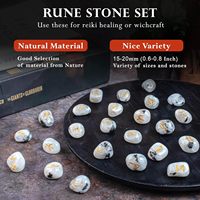 Ensemble de runes de pierre de lune arc-en-ciel naturel Prix d'usine en vrac Autres métiers du cristal Autres métiers du cristal