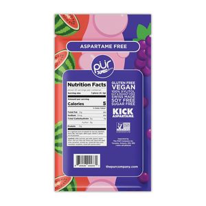Goma de mascar PUR Jumbo |   Chicle Sin Aspartamo |   100% Xilitol |   Chicle Natural con Sabor a Uva y Sandía, 20 Piezas (Paquete de 10) - Product Image 6