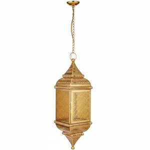 Nueva Lámpara de Techo Marroquí de Metal Estilo Vintage, Lámpara Colgante de Hierro con Acabado Dorado Marroquí para Decoración del Hogar, Hoteles y Eventos - Product Image 6