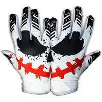 Guantes de Fútbol Americano Profesionales de Alta Calidad Totalmente Personalizables - Cuero Sintético y Silicona Tipo Receptor Unisex