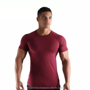 Camiseta de ejercicios de entrenamiento de gimnasio de talla grande para hombre 95% algodón personalizado Fitness gimnasio camiseta entrenamiento deportivo ejercicio camisetas de compresión - Product Image 1