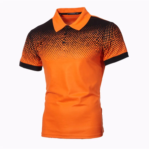 Camiseta de manga corta POLO de algodón puro para hombre, Sudadera de cuello de verano para golf deportivo para polos con patrón sólido de lona - Product Image 6