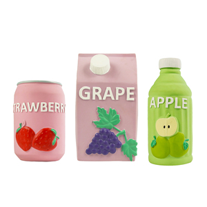 C4P all'ingrosso spremere il giocattolo in lattice personalizza la masticazione cane durevole pet squeaky drink può cane giocattolo - Product Image 1