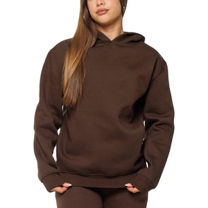 Sweat à capuche en coton 100% de haute qualité, lourd, avec logo personnalisé, sweat à capuche surdimensionné respirant pour femmes, 2026 - Product Image 1