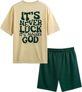 เสื้อยืดสีทึบและสั้นผู้หญิงชุดออกกำลังกายคอกลมชุดออกกำลังกายชุดยิงเทรนด์ยอดนิยมคอลเลกชันฤดูร้อนใหม่2ชิ้น - Product Image 6