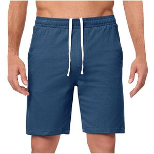 Novedad de verano, pantalones cortos transpirables de lino y algodón para hombre, pantalones de playa hawaianos, pantalones masculinos de Color sólido, ropa de calle holgada y versátil - Product Image 1