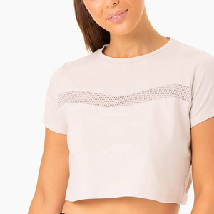 Wholesale Sports <b>Women</b> 100% Cotton Workout Crop <b>Tops</b> for Gym <b>Women</b> Running Fitness Workout Crop <b>Tops</b> High Quality - Product Image 5