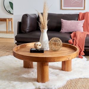 Table basse en bois avec un attrait intemporel en bois, adaptée aux intérieurs modernes et traditionnels - Product Image 2