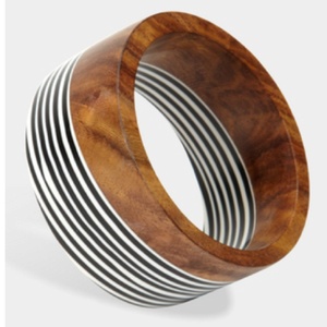 Brazaletes de Madera Maciza Ligeros e Impermeables, Joyería Artesanal, Brazalete Tradicional de Moda para Mujer, Colores Personalizados, Logotipo para Negocios - Product Image 4
