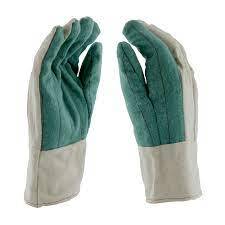 Gants en coton 100% double épaisseur vert palmier, doigts naturels, manchette en cuir de canard, protection antistatique, vente en gros au Texas (États-Unis) - Product Image 3