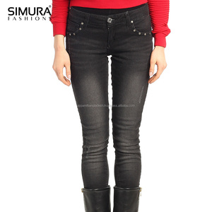 Meilleurs jeans stretch slim pour femmes et jeunes filles, design élégant, grande taille, tendance, en denim, pour le shopping en ligne - Product Image 5