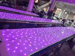 Настраиваемый RGB 50x50 см 60x60 см ABS пластик + закаленное стекло беспроводные Магнитные Светодиодные танцполы со звездами - Product Image 6