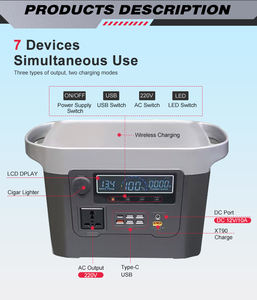 Qualité supérieure ABS Portable 500W 600W 1000W 1500W 2000W 3000W Système d'énergie solaire LiFePO4 Stockage d'énergie Centrale solaire - Product Image 5