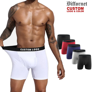 Sous-vêtements pour hommes personnalisés Premium Boxer slips avec coton confortable 5 pouces entrejambe grande taille sous-vêtements MenDDP expédition - Product Image 3