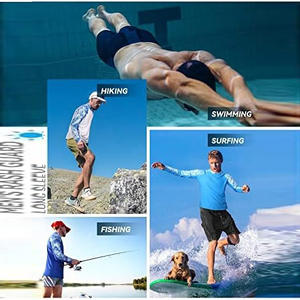 <b>Mens</b> UPF 50+ Quick Dry UV Hiking Shirt Long Sleeve Breathable <b>Swim</b> Rash Guard Thumbhole Sun Protection Adults Fishing Sun - Product Image 6