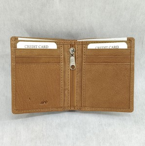Portefeuille en cuir Crazy Horse pour homme et femme, porte-cartes RFID, pochettes, logo en relief par transfert thermique, Carteras, fermeture éclair courte - Product Image 2