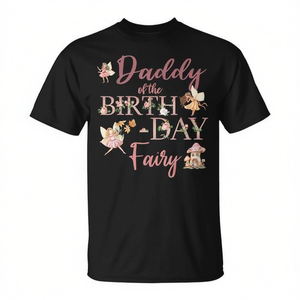 T-shirt coordinata per la famiglia, Abbigliamento promozionale per il Primo Compleanno della Fata della Magia, Papà della Fata della Magia - Product Image 2