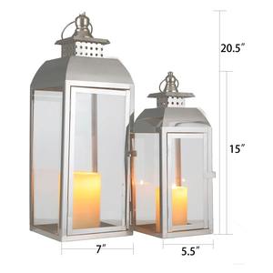 Lanterne vintage en argent, design en verre et en métal, parfaite pour les mariages, les fêtes, la décoration des fêtes et l'affichage de luxe à la maison, en provenance d'Inde - Product Image 5