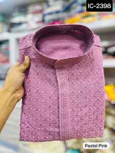 <b>Top</b> Sell High Quality Men's Stylish Casual Kurtas Set Indian Wedding and Festival Function Wear Chikankari Kurta with Low Price - Product Image 2