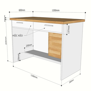 Support minimaliste en bois et acrylique à 2 tiroirs 120x60x86cm BLT68010 - Product Image 5