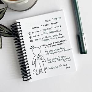 Taccuino a spirale interattivo LABON Mental Therapy Journal per l'elaborazione di sessioni di consulenza e auto-riflessione - Product Image 4