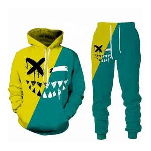 100% algodón invierno ecológico Slim Fit chándal hombres al aire libre Casual deporte impresión Digital Logo frontal diseño personalizado - Product Image 5