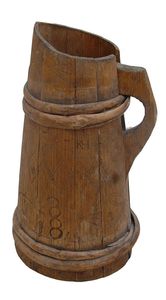 Dark Brown <b>Handmade</b> Oak Ceramic Beer <b>Mug</b> Men's Souvenir with Wooden Box Vintage Style for Beer Lovers - Product Image 2