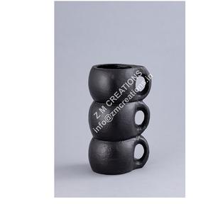 Vase à fleurs pour décor de mariage Pots de fleurs noirs en aluminium Vases pour décor de salon - Product Image 2