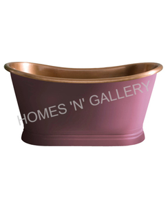 Bañera independiente de cobre macizo hecha en la India Diseño elegante con características elegantes Calidad estándar para uso en el baño - Product Image 3