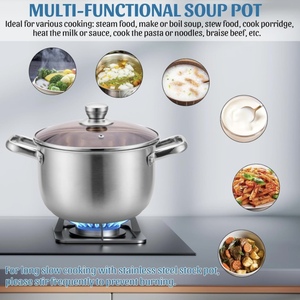 Ensemble de marmites antiadhésives à induction et à gaz pour cuisson facile avec couvercle inclus - Product Image 4