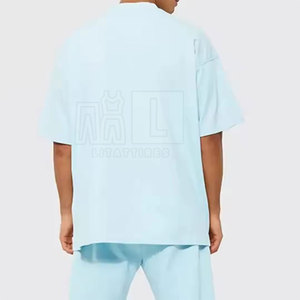 Fabricación profesional, transpirable, desgastado, 100% algodón, ajuste holgado, estampado para hombre, nueva llegada, camiseta desgastada - Product Image 2