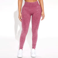 Leggings Deportivos de Cintura Media para Mujer, Transpirables, Hasta el Tobillo, Sin Costuras, de Compresión, para Yoga, Casuales, con Patrón Sólido, Ajustados, 100% Fitness