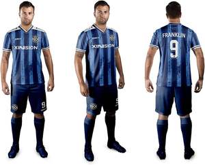 Camisetas de fútbol de diseño personalizado del fabricante con nombre de jugador impreso corte perfecto precio bajo servicio OEM disponible - Product Image 5