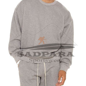 Moda logotipo personalizado hombres chándal más tamaño algodón poliéster transpirable sudor Jogging entrenamiento dos piezas conjunto de invierno - Product Image 2