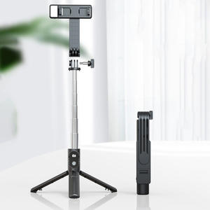 Perche à selfie P20SL compacte et portable, longueur réglable, stable et durable, mini monopode flexible pour téléphone portable, noir - Product Image 1