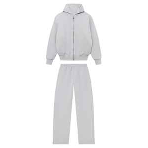 Ensemble survêtement décontracté en polyester/coton respirant pour homme, 2 pièces, sweat-shirt et pantalon de survêtement, 340 g/m², surdimensionné, survêtements personnalisés - Product Image 2