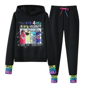 Costumes pour femmes à la mode personnalisés ensemble 2 pièces de luxe 3D numérique imprimé survêtement sweats à capuche pour femmes survêtement - Product Image 1